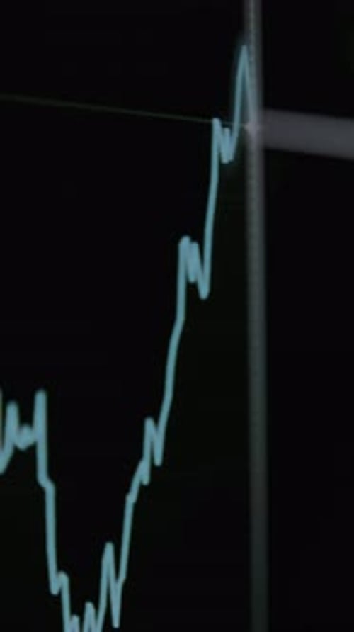 Abstract Stock Market Line Graph Trending Upward