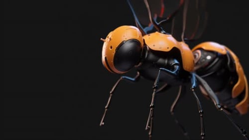 3D Animation of a Futuristic Robotic Insect