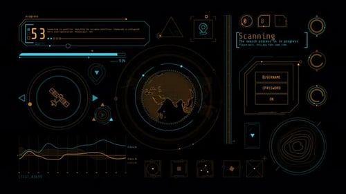 Infographic Animation on Alpha Channel About Satellite Communications