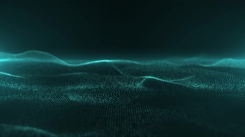 Abstract Digital Particle Wave Flowing Background Loop