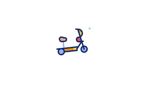 Electroscooter Animated Icon