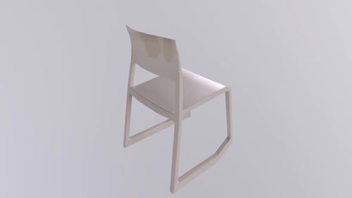 Minimalist 3D Chair Product Rotation Animation