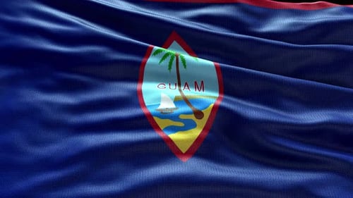 Seamless Loop of Waving Guam Flag