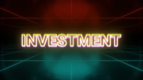 Neon Glow Investment Text Reveal Animation