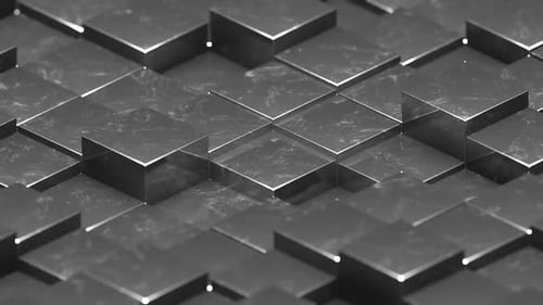 Silver Abstract Glossed Textured Cubes Background VJ Loop in HD