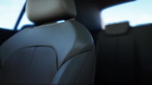 Luxury Car Interior Seat Detail Animated Close Up