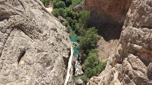 Vue aérienne des arbres et de la rivière du Grand Canyon 2