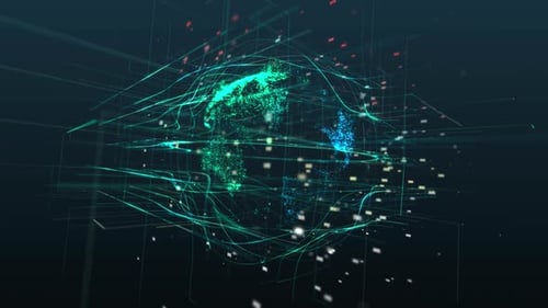 Digital Data Globe Technology Background