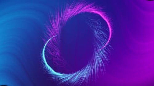 HD 3D animation. Whirlpool of mixed particles, flying on dark background