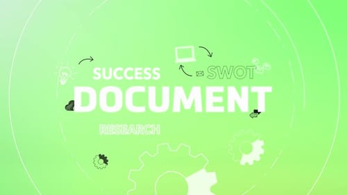 Infographic Multiple Titles With Icons Animation Information Document