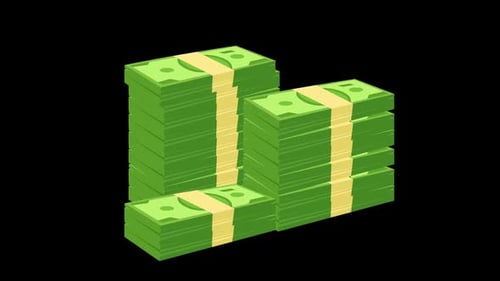 Money Stack with Alpha Matte