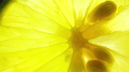 Vibrant macro video reveals half-green lemons in stunning detail.