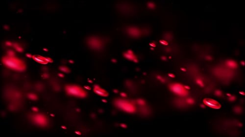 Animated Red Cells Flowing Abstract Medical Background