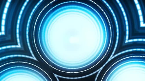 Abstract Circles Tunnel Background