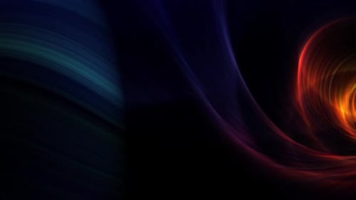 Multicolor spiral strands loop animation