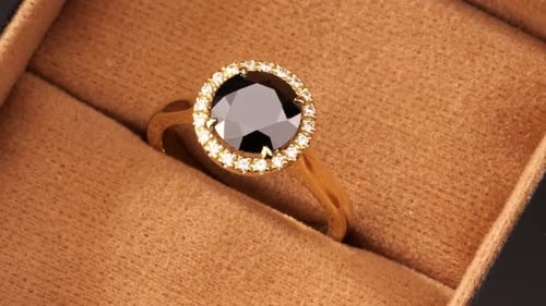 Schwarzer Diamantring