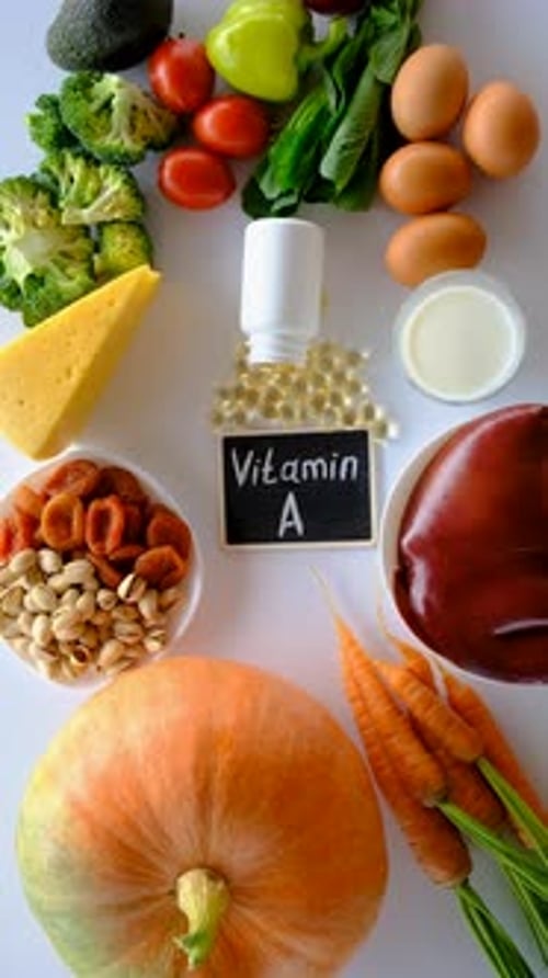 Products Containing Vitamin A Selective Focus