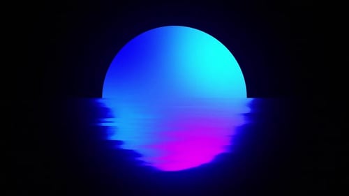 Abstrakte blaue, sich bewegende geometrische Kreise