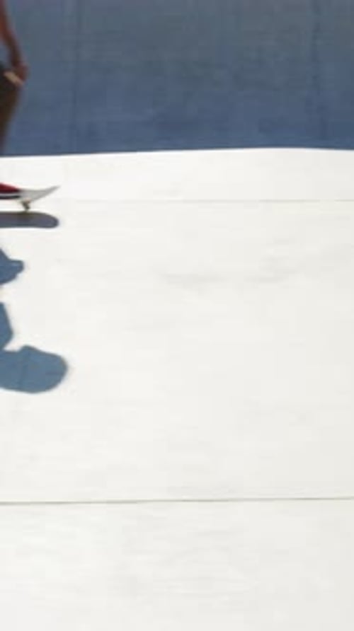 Skating, fitness and legs of friends in skatepark for extreme sports, agile tricks or balance
