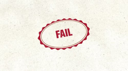 Retro Fail Rubber Stamp Imprint on Textured Paper