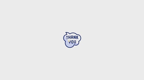 Animated Minimalist Thank You Speech Bubble