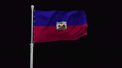 Realistic Waving Flag on Pole Animation