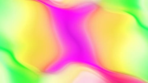 Abstract Green Pink Yellow Color Smooth Wave Motion Background