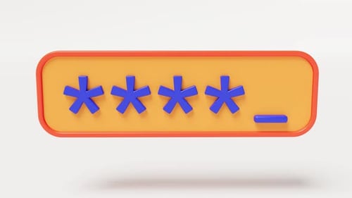 Pin Password Blink Line Introdução capaz de repetir infinitamente