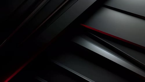 Dynamic Geometric Background with Dark Panels and Red Lines