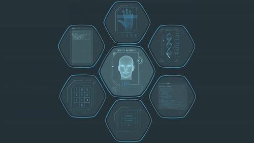 Visualisierung von Cybersicherheitssystemen mit DNA-Scanning und Codeelementen
