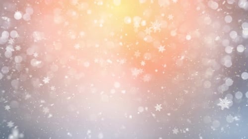 Christmas Snow And Snowflakes Bokeh Background 48
