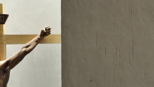 Parish of the Patronage of Saint Joseph in Mexico City, internal drone footage of the crucified Chri