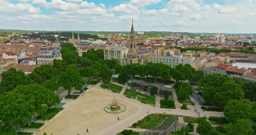Aerial View Old Town of AixenProvence in the Provence South France