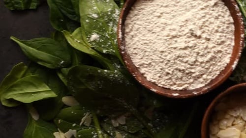 Bowl Of Fresh Spinach Hd