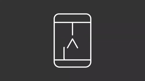 Minimalist Phone Data Sync Icon Animation