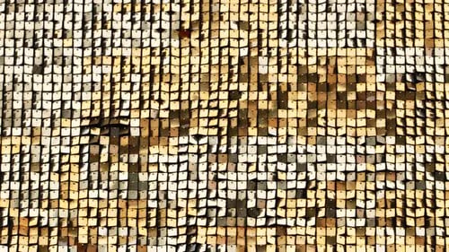 Shiny Gold Metallic Sequins Reflecting Light, Abstract Background