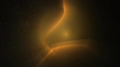 Glow Sphere Planet Structure in Space