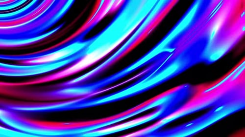 Vibrant Fluid Neon Abstract Looping Background
