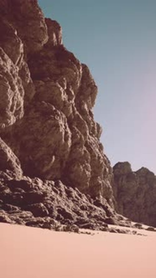 Majestic Desert Rock Formation at Dusk