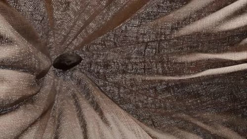 Stone Drops on Realistic Fabric