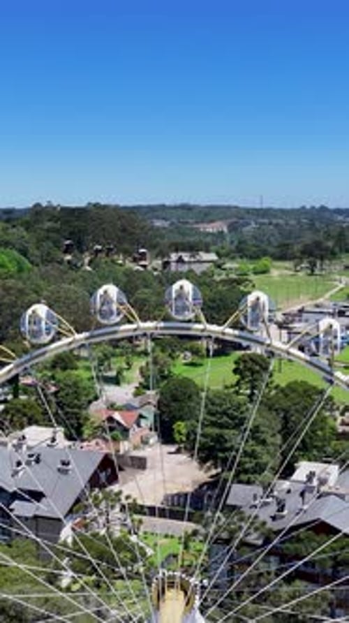Ferris Wheel Landscape At Canela In Rio Grande Do Sul Brazil.
