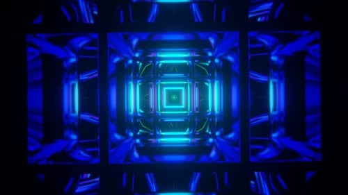 Motif psychédélique multicolore futuriste sur boucle VJ transparente