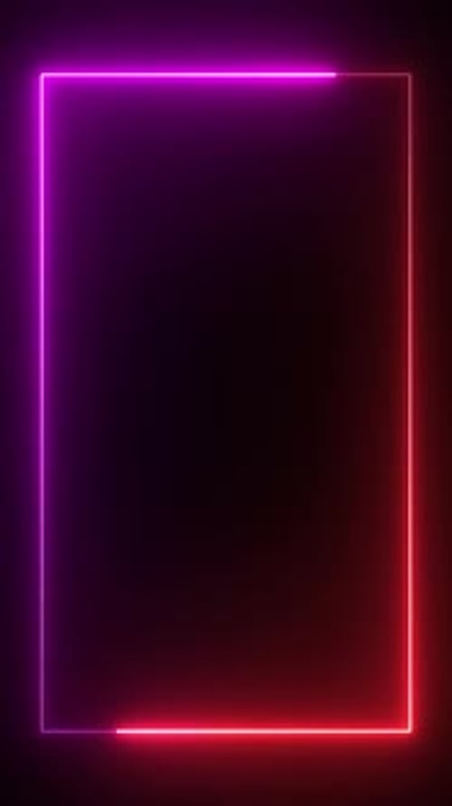 Vertical Red And Pink Neon Frame Loop V4