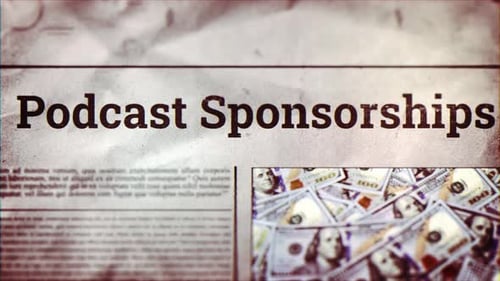 Titel der Podcast-Patenschaft in einer digitalen Zeitung
