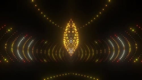Dynamic golden light show pulses with energy and excitement