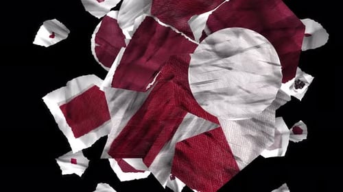 Red Scrap Texture Transition From Center