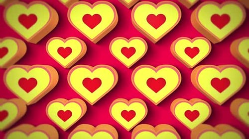 Peach Candy Hearts Hintergrund