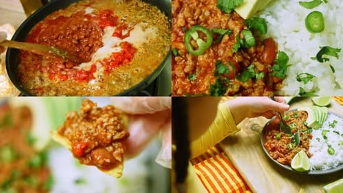 Close Up Chili Dish, Food and Cooking