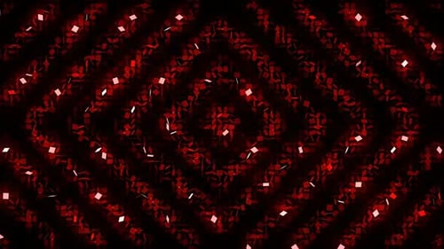 Dynamic red particles swirl in hypnotic, energetic motion