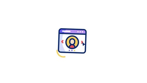 Animated Web Browser User Profile Icon Navigation